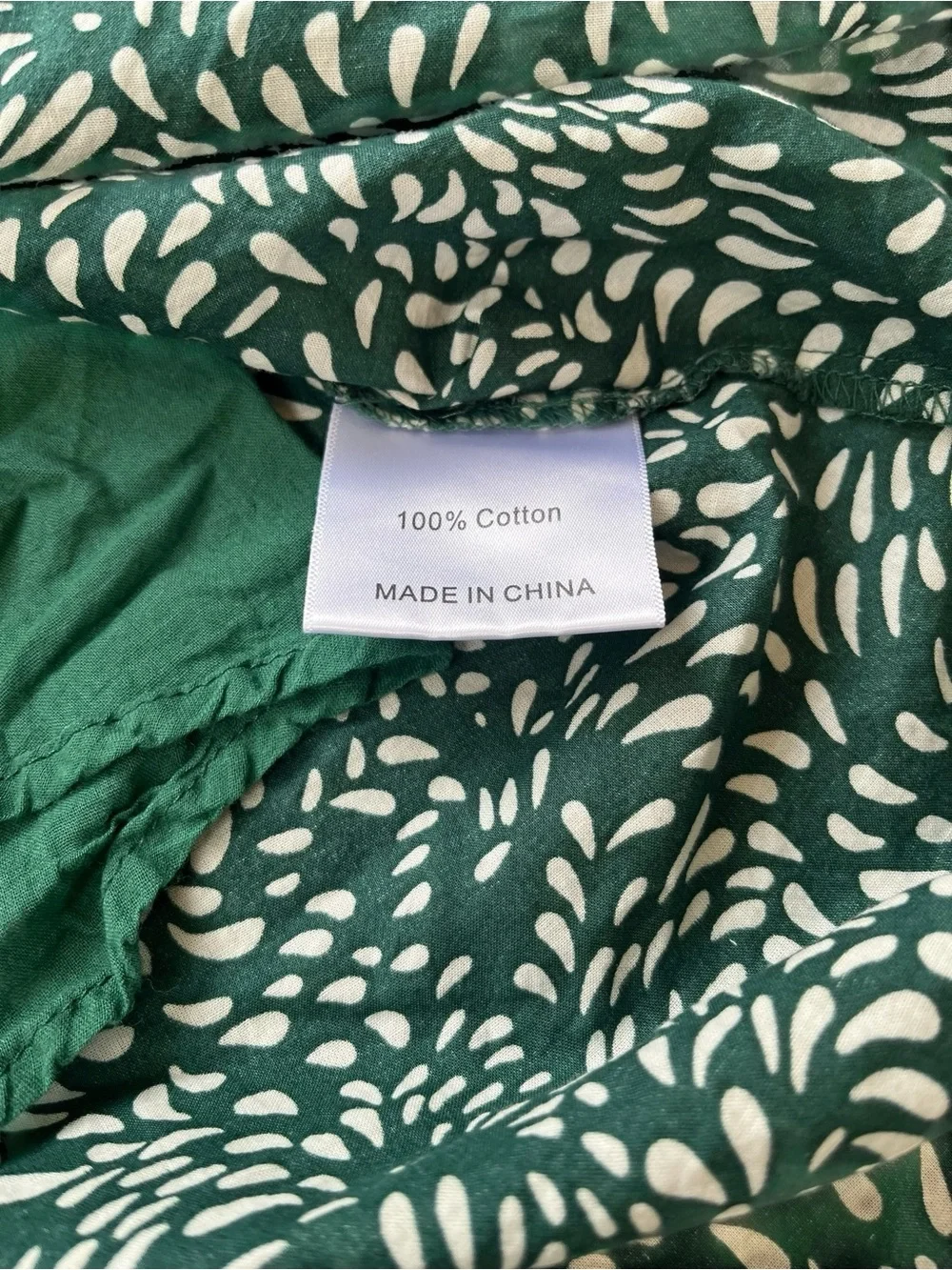 O.p.t Green Cotton Midi Dress L Smocked Back Puff Sleeve Pockets Cottagecore - Picture 8 of 9